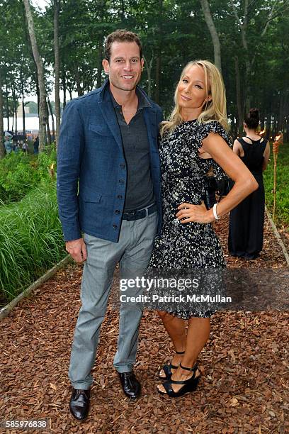 Brian Henderson and Indira Cesarine attend The 23rd Annual Watermill Center Summer Benefit & Auction at The Watermill Center on July 30, 2016 in...