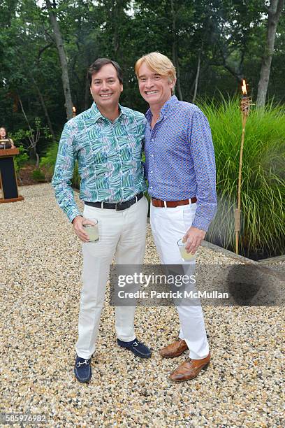 Alan Shephard and James Brockman attend The 23rd Annual Watermill Center Summer Benefit & Auction at The Watermill Center on July 30, 2016 in Water...