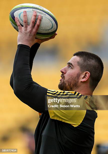 Danes Coles of the Hurricanes during the Hurricanes Super Rugby Captain's Run at Westpac Stadium on August 5, 2016 in Wellington, New Zealand.