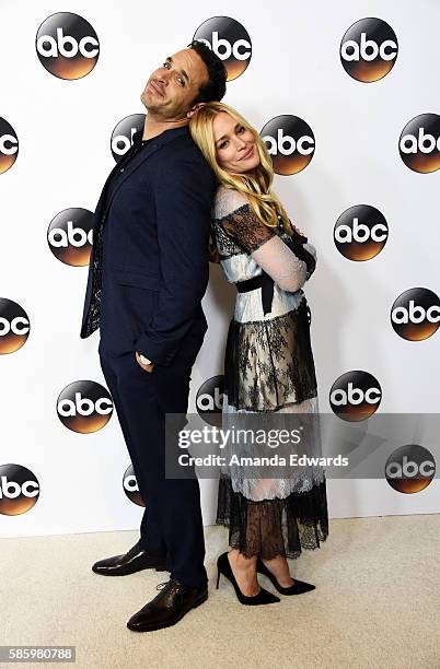 Actor Daniel Sunjata and actress Piper Perabo attend the Disney ABC Television Group TCA Summer Press Tour on August 4, 2016 in Beverly Hills,...