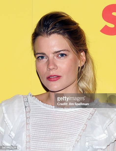 Actress Emma Greenwell attends the "Sausage Party" New York premiere at Sunshine Landmark on August 4, 2016 in New York City.