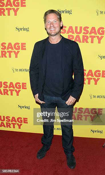 Author David Zinczenko attends the "Sausage Party" New York premiere at Sunshine Landmark on August 4, 2016 in New York City.