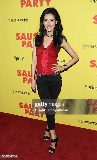 Personality Kelly Choi attends the "Sausage Party" New York premiere at Sunshine Landmark on August 4, 2016 in New York City.