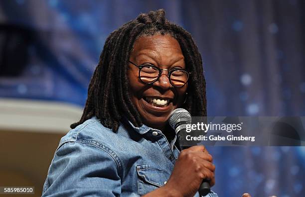 Actress Whoopi Goldberg speaks during the 15th annual official Star Trek convention at the Rio Hotel & Casino on August 4, 2016 in Las Vegas, Nevada.