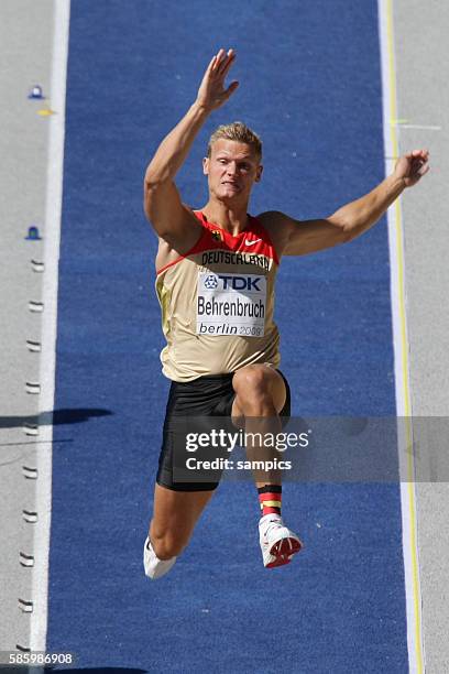 Pascal Behrenbruch of Germany at the long jump during the men's decathlon during the 2009 IAAF World Athletic Championships at the Olympic Stadium in...