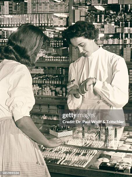 Woman Getting Advice in a Perfumery