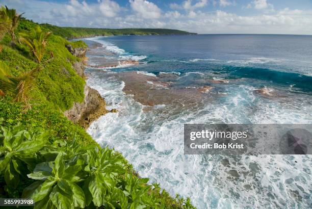 coastline of niue - american samoa stock pictures, royalty-free photos & images