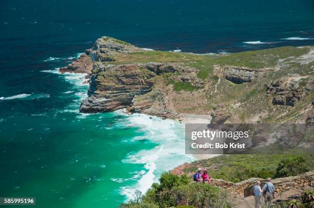 cape point on the cape peninsula near cape town - cape point stock pictures, royalty-free photos & images