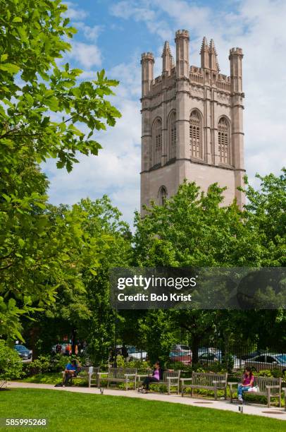 john j. mitchell tower - university of chicago stock pictures, royalty-free photos & images