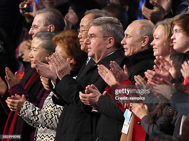 Open ceremony sochi 2014 Eröffnungsfeier ERoeffnungsfeier IOC President Dr. Thomas Bach mit President Wladimir Putin