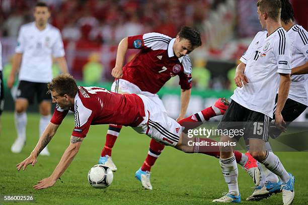 Niklas Bendtner Vorrunde Gruppe B Spiel 20 Dänemark - Deutschland - Denmark 2 Fussball EM UEFA Euro Europameisterschaft 2012 Polen Ukraine soccer...