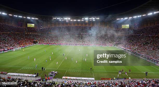 Übersicht Stadion Fussball EM 2012 Gruppe C : Kroatien 1 UEFA EURO 2012 group C : Croatia - Spain Arena Gdansk 18.6.12