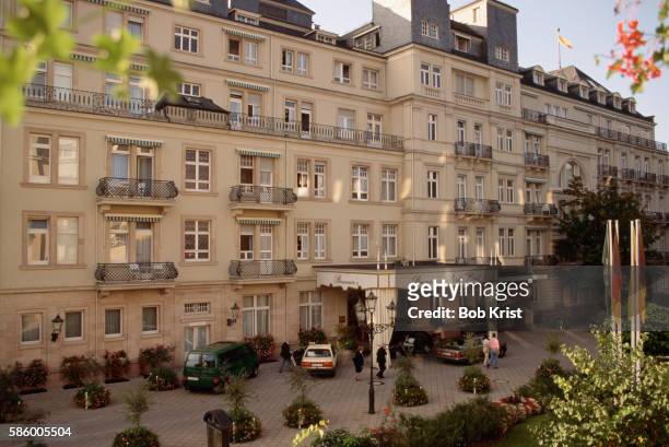 facade of brenners park hotel and spa - baden baden stock pictures, royalty-free photos & images