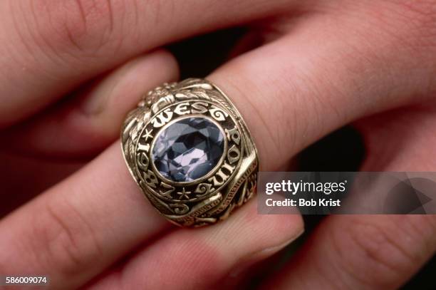 west point class ring 1987 - west point military academy stock pictures, royalty-free photos & images