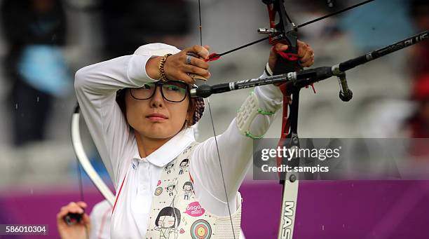 Hyeonju CHOI Olympische Sommerspiele 2012 London : Bogenschiessen Mannschaft Damen Olympic Games 2012 London : Archery Women 's Team Lord's Cricket...