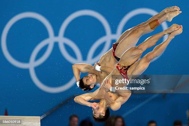 Olympiasieger Yuan CAO und Yanquan ZHANG Olympische Sommerspiele 2012 London : Synchronspringen Männer 10m Turm Olympic Games 2012 London : Mennn 's...