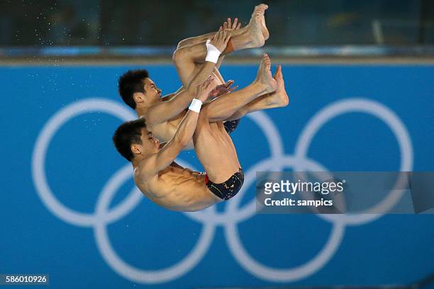 Olympiasieger Yuan CAO und Yanquan ZHANG Olympische Sommerspiele 2012 London : Synchronspringen Männer 10m Turm Olympic Games 2012 London : Mennn 's...