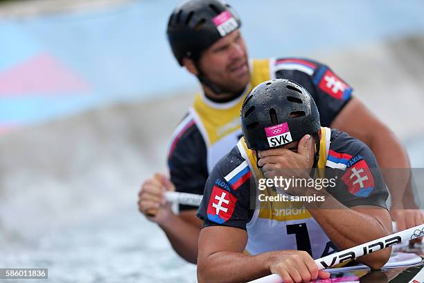 Canoe Slalom Kayak Double men K2 Kajak Doppel Männer Bronze Pavel und Peter Hochshorner SVK Kanu Slalom Wildwasser White water Olympische...