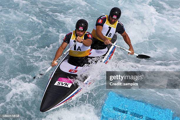 Canoe Slalom Kayak Double men K2 Kajak Doppel Männer Bronze Pavel und Peter Hochshorner SVK Kanu Slalom Wildwasser White water Olympische...