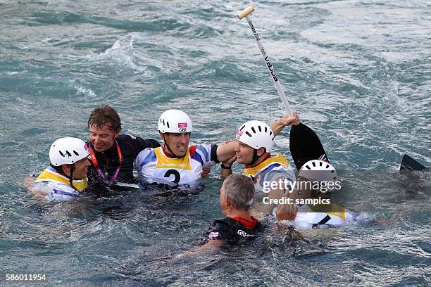 Canoe Slalom Kayak Double men K2 Kajak Doppel Männer Silber Silvermedalist David Florence und Richard Hounslow GBR und Olympiasieger olympic Champion...