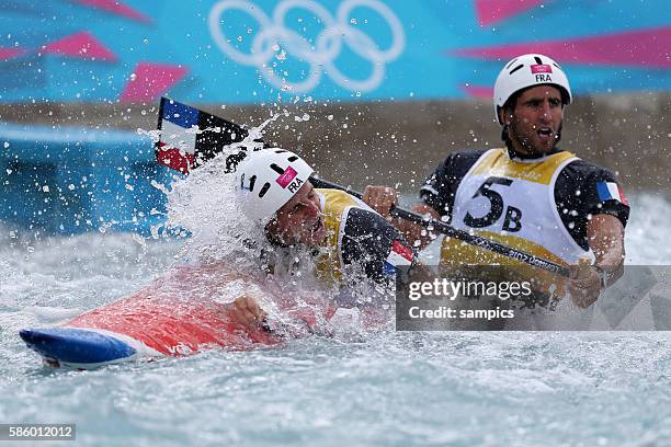 Canoe Slalom Kayak Double men K2 Kajak Doppel Männer Gauthier Klauss und Matthieu Peche FRA Kanu Slalom Wildwasser White water Olympische...