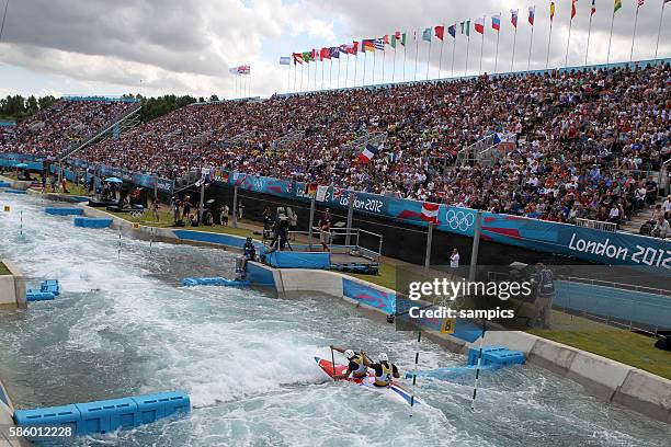 Stadion Lee Valley White Water Centre Kanu Slalom Wildwasser White water Olympische Sommerspiele in London 2012 Olympia olympic summer games london...