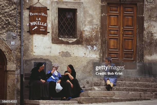 italian women talking - abruzzo stock pictures, royalty-free photos & images