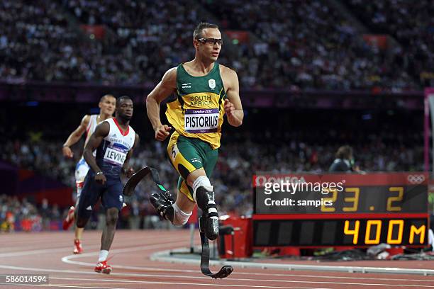Meter semifinal 400 meter Oscar Pistorius RSA mit Fussprotese athletics Leichtathletik Olympische Sommerspiele in London 2012 Olympia olympic summer...