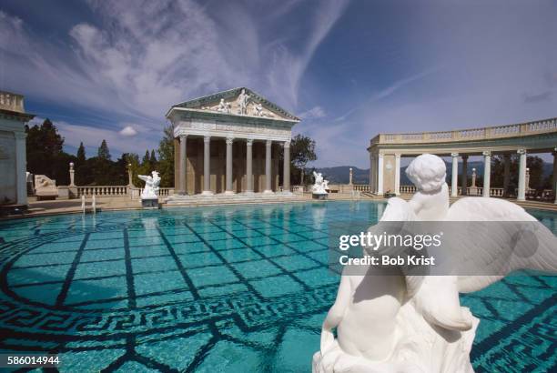 neptune pool at hearst castle - hearst castle stock pictures, royalty-free photos & images