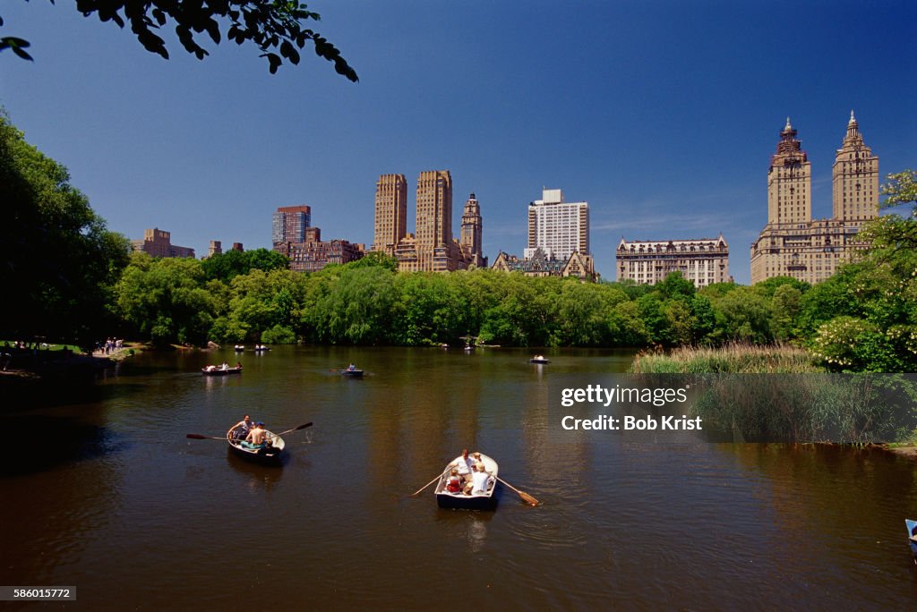 Boats on Central Park Lake