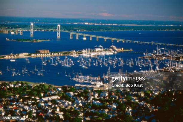 newport harbor - rhode island 個照片及圖片檔