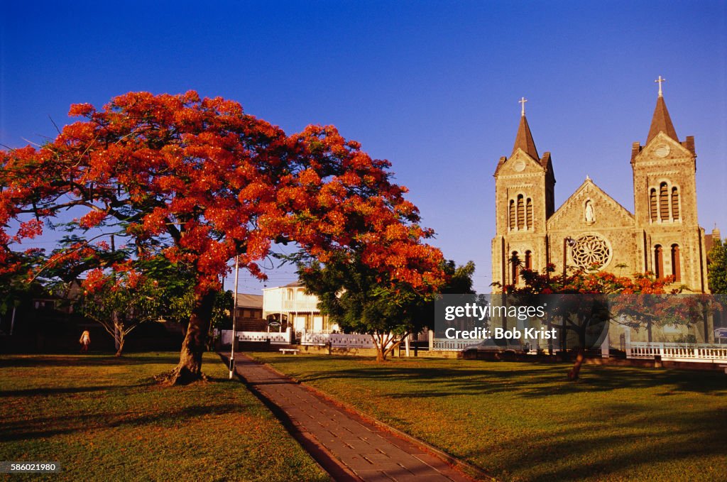 Independence Square near Basseterre Cathedral