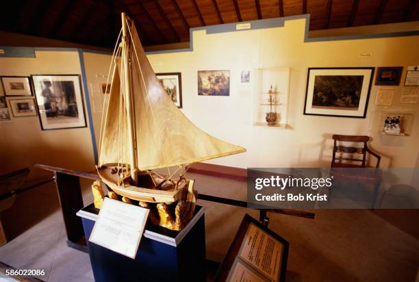 model sailboat at the horatio nelson museum - admiral nelson stock pictures, royalty-free photos & images