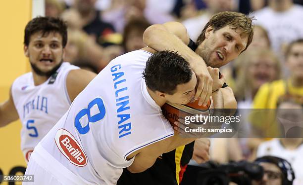 Dirk Nowitzki , Danilo Gallinari Euro Basket 2015 : Italy - Germany