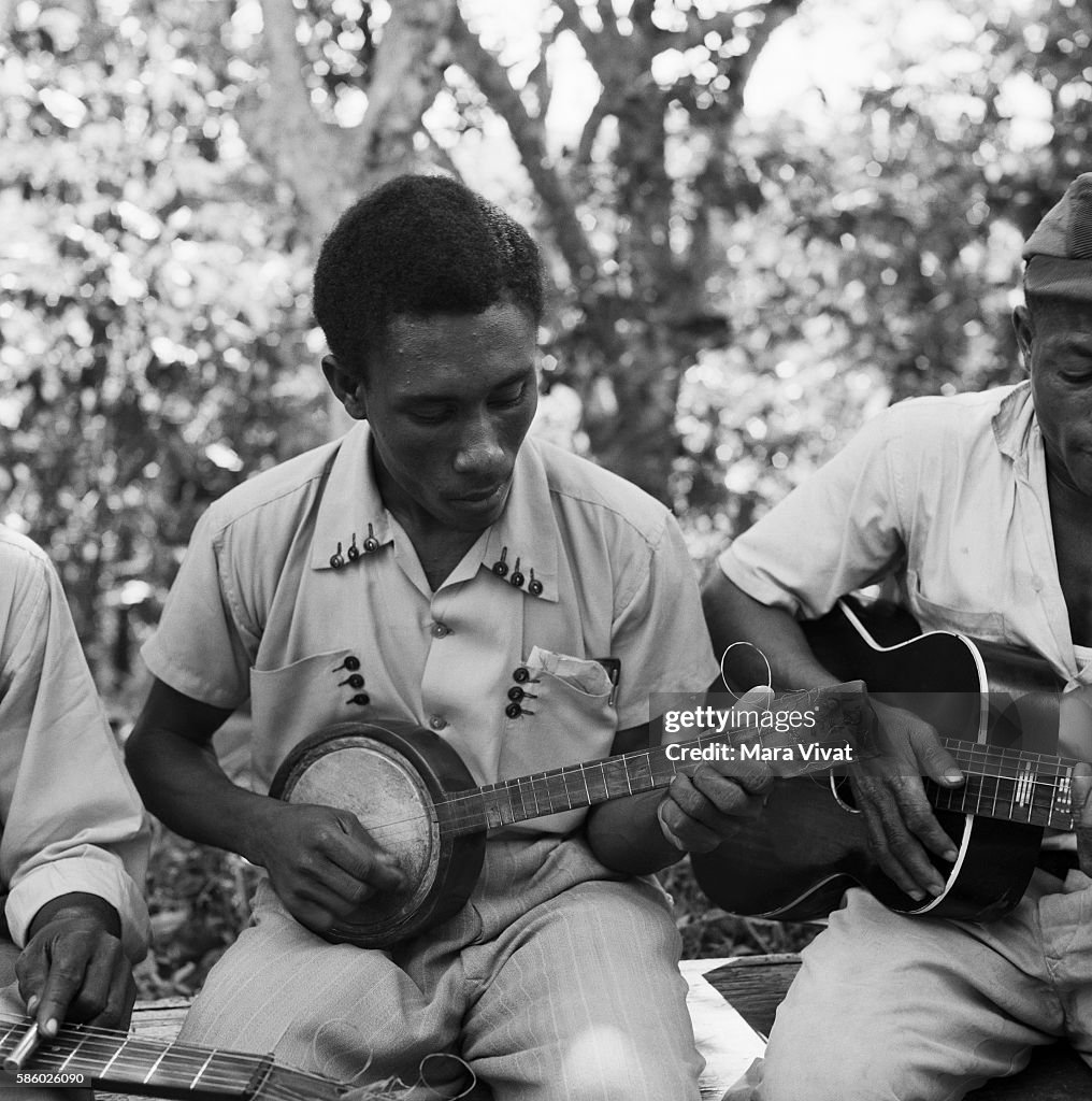 Jamaican Man Playing a Banjo