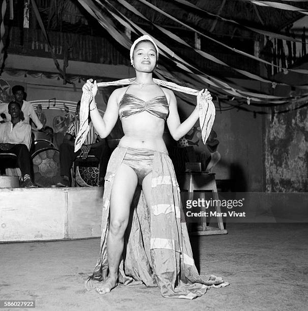Woman Performing in Bikini and Scarves, Trinidad