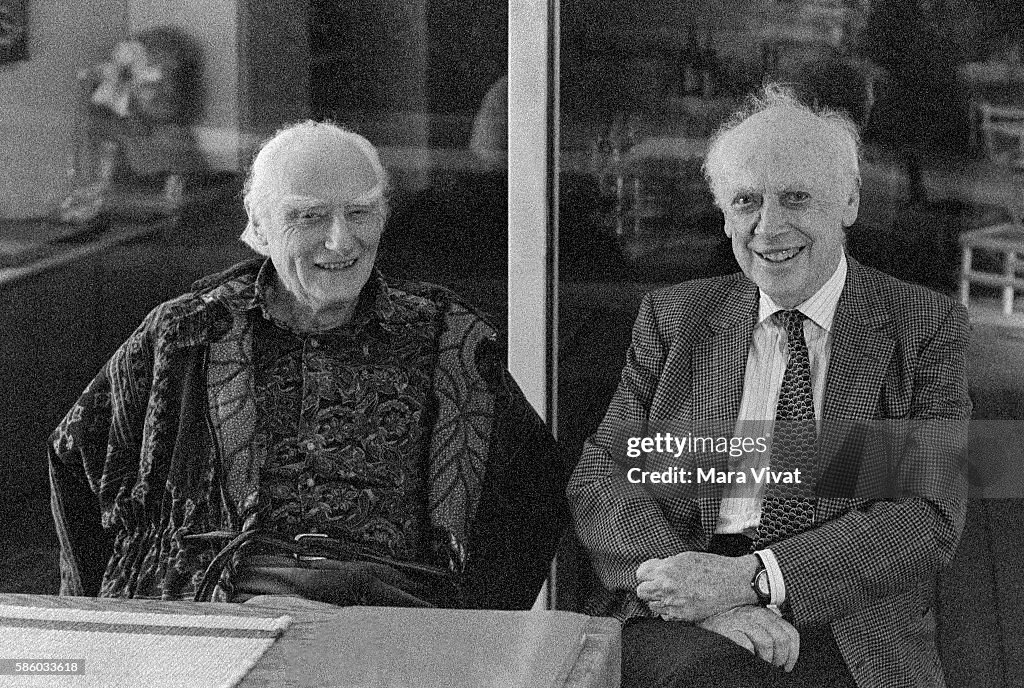 Francis Crick and James Watson at the Crick's La Jolla home