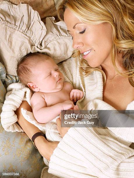 Musician Sheryl Crow and son Wyatt Steven Crow are photographed for OK Magazine in 2007 in Los Angeles, California. PUBLISHED IMAGE.