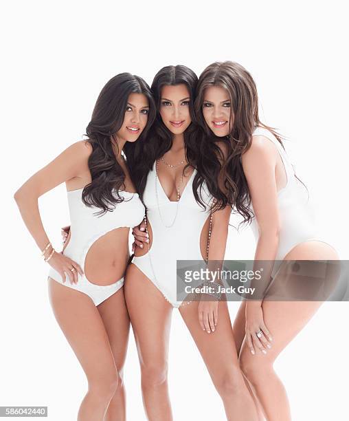 Kourtney Kardashian, Kim Kardashian and Khloe Kardashian are photographed for Vegas Magazine in 2010 in Los Angeles, California. COVER IMAGE.