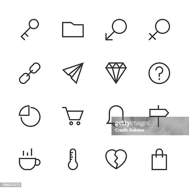 basic icon set 8 - line series - cold chain stock illustrations