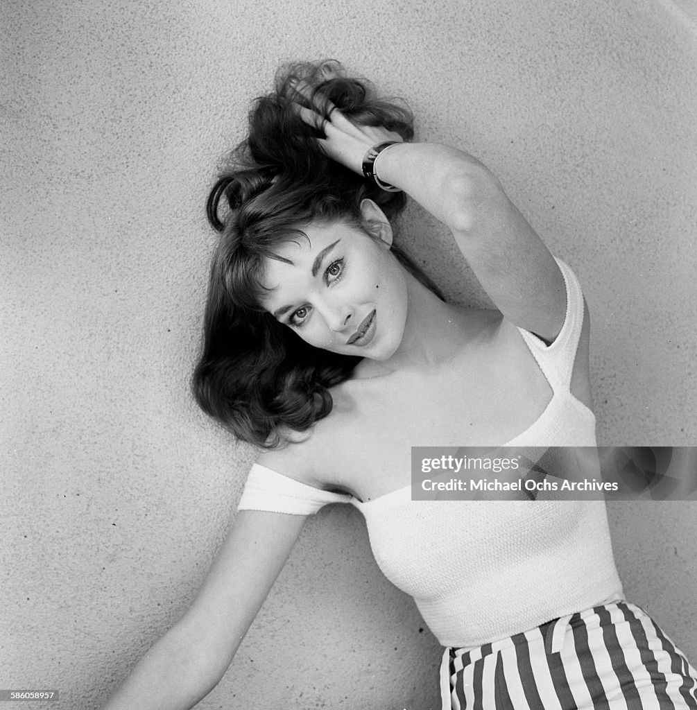 Model Vikki Dougan poses in Los Angeles, California. News Photo - Getty