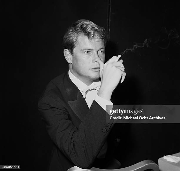 Actor Troy Donahue attends a party in Los Angeles, California.