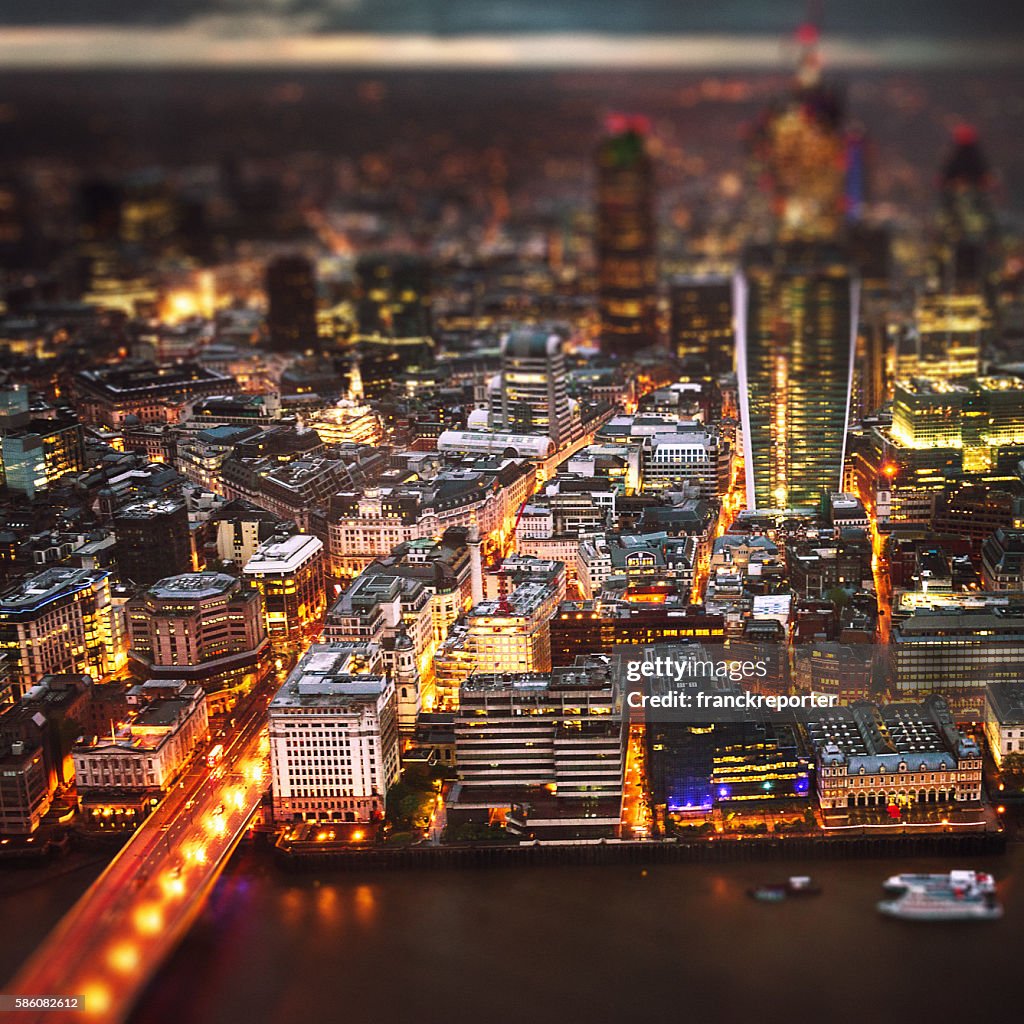 London Skyline Aerial View On Night High-Res Stock Photo - Getty Images