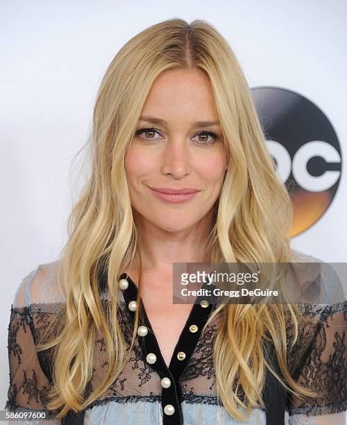 Actress Piper Perabo arrives at the Disney ABC Television Group TCA Summer Press Tour at the Beverly Hilton Hotel on August 4, 2016 in Beverly Hills,...