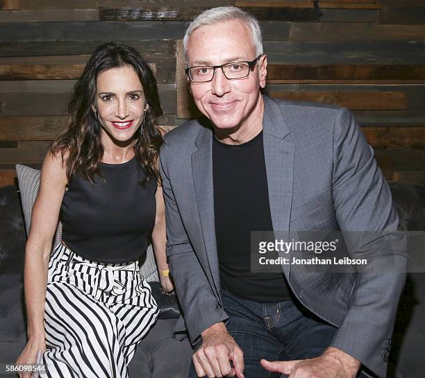Dr. Emily Morse and Dr. Drew Pinsky attend "Junketeers" Launch Party at HYDE Sunset: Kitchen + Cocktails on August 4, 2016 in West Hollywood,...