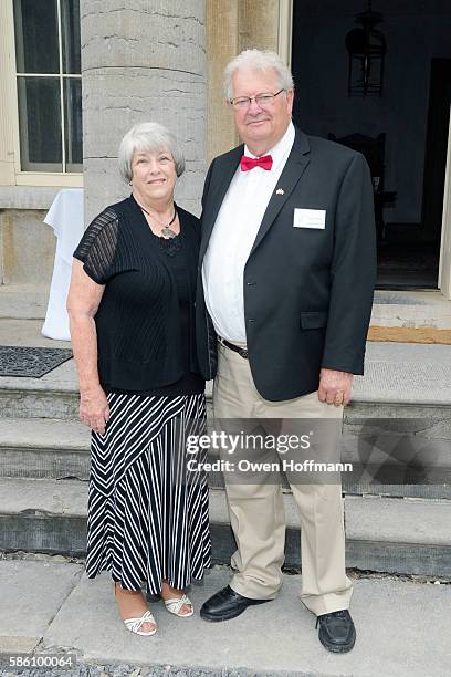 Arlene Bower and John Bower attend Hyde Hall Honors Christopher Ohrstrom and Steven Larson at The Grand Tour Summer Gala at Hyde Hall on July 30,...