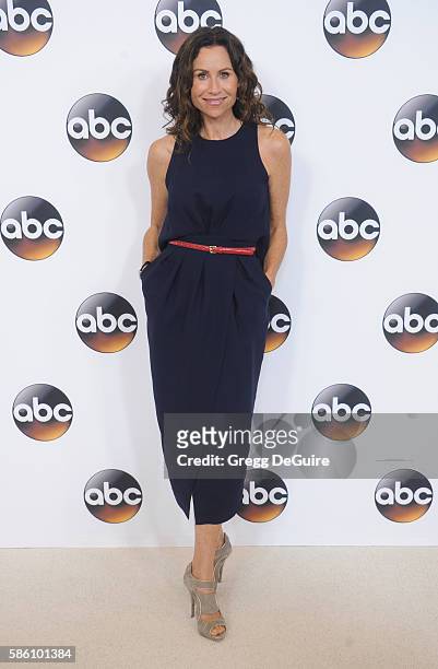 Actress Minnie Driver arrives at the Disney ABC Television Group TCA Summer Press Tour at the Beverly Hilton Hotel on August 4, 2016 in Beverly...