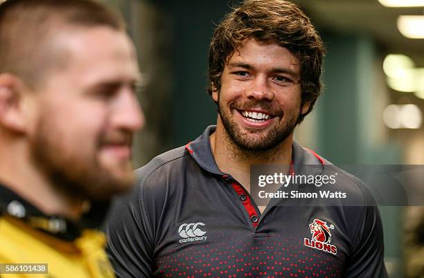 Lions captain Warren Whiteley during the Super Rugby Final media opportunity at Westpac Stadium on August 5, 2016 in Wellington, New Zealand.