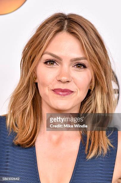 Actres Aimee Teegarden attends the Disney ABC Television Group TCA Summer Press Tour on August 4, 2016 in Beverly Hills, California.