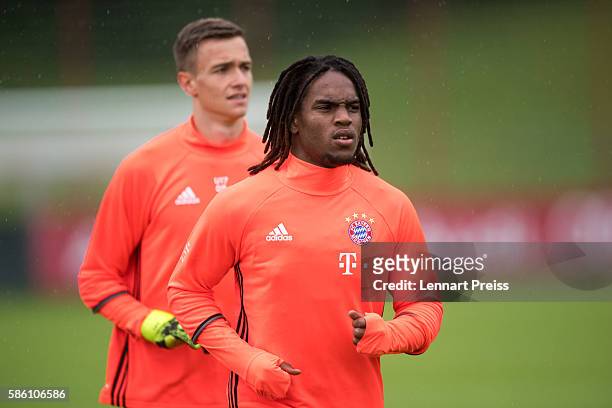 Renato Sanches in action during a training session of FC Bayern Muenchen on August 5, 2016 in Munich, Germany.